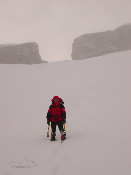 La Brecha de Rolando por su vertiente Norte, desde el Glaciar de la Brecha, Pirineos de Francia